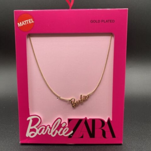 NIB ZARA BARBIE™ MATTEL GOLD PLATED CHAIN NECKLACE GOLDEN